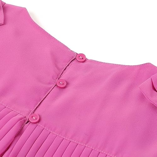 United Colors of Benetton Regular Fit Round Neck Solid Bow Detail Perma Pleat Dress