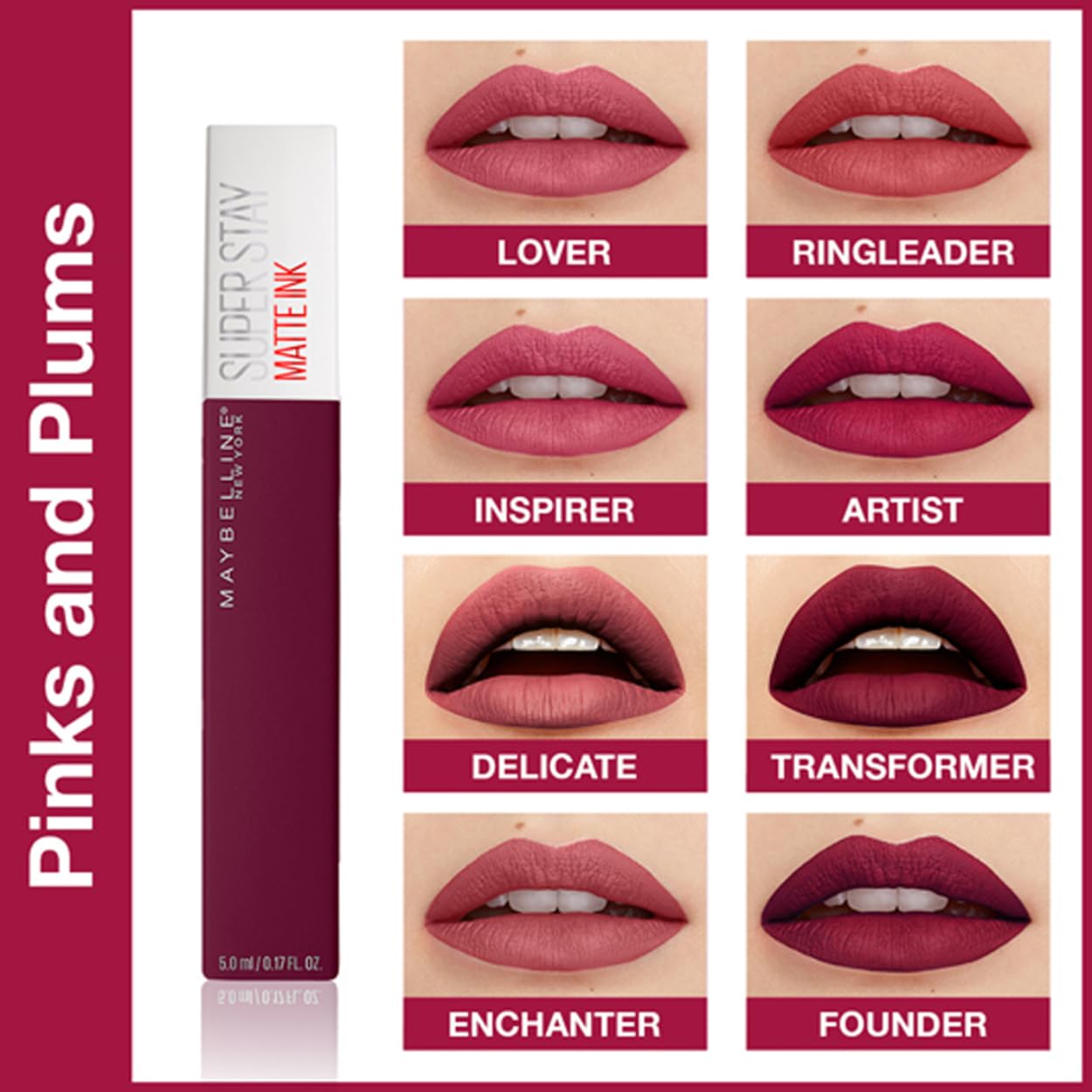 Maybelline New York SuperStay Matte Ink Liquid Lipstick - Founder, Highly pigmented, Transfer Proof & Fade Proof. Maybelline New York SuperStay Matte Ink Liquid Lipstick Lasts Up To 16 Hour | 5ml