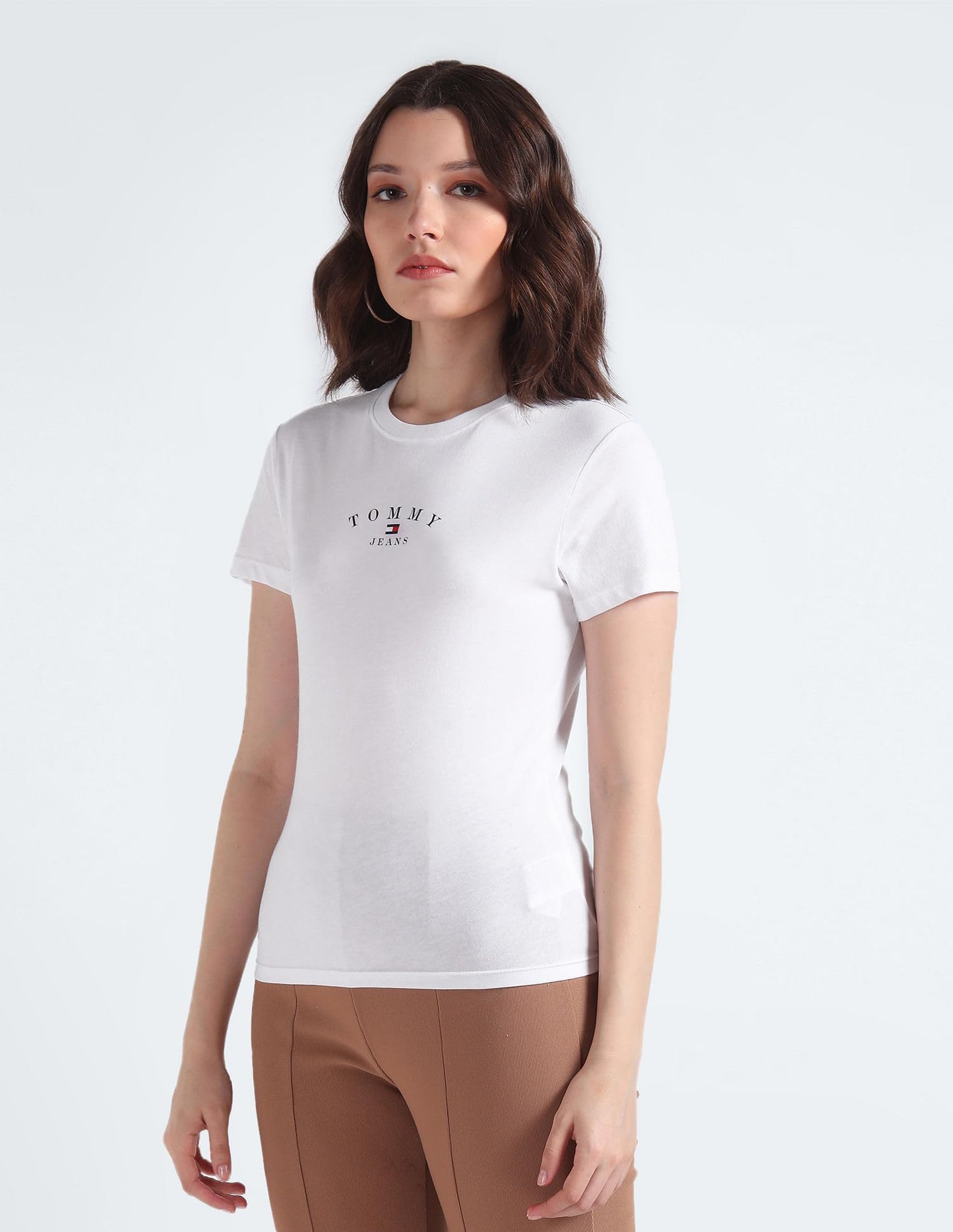 Tommy Hilfiger Womens White Color T-Shirt (M)