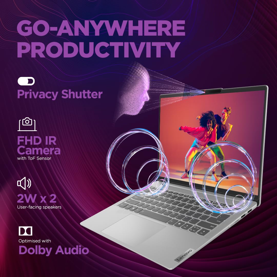 Lenovo IdeaPad Slim 5 Intel Core Ultra 5 125H Built-in AI 14" (35.5cm) WUXGA-IPS 300Nits Thin & Light Laptop (16GB/512GB SSD/Win 11/MSO 21/FHD+IR Cam/3Mon Game Pass/Grey/1.4Kg), 83DA0002IN