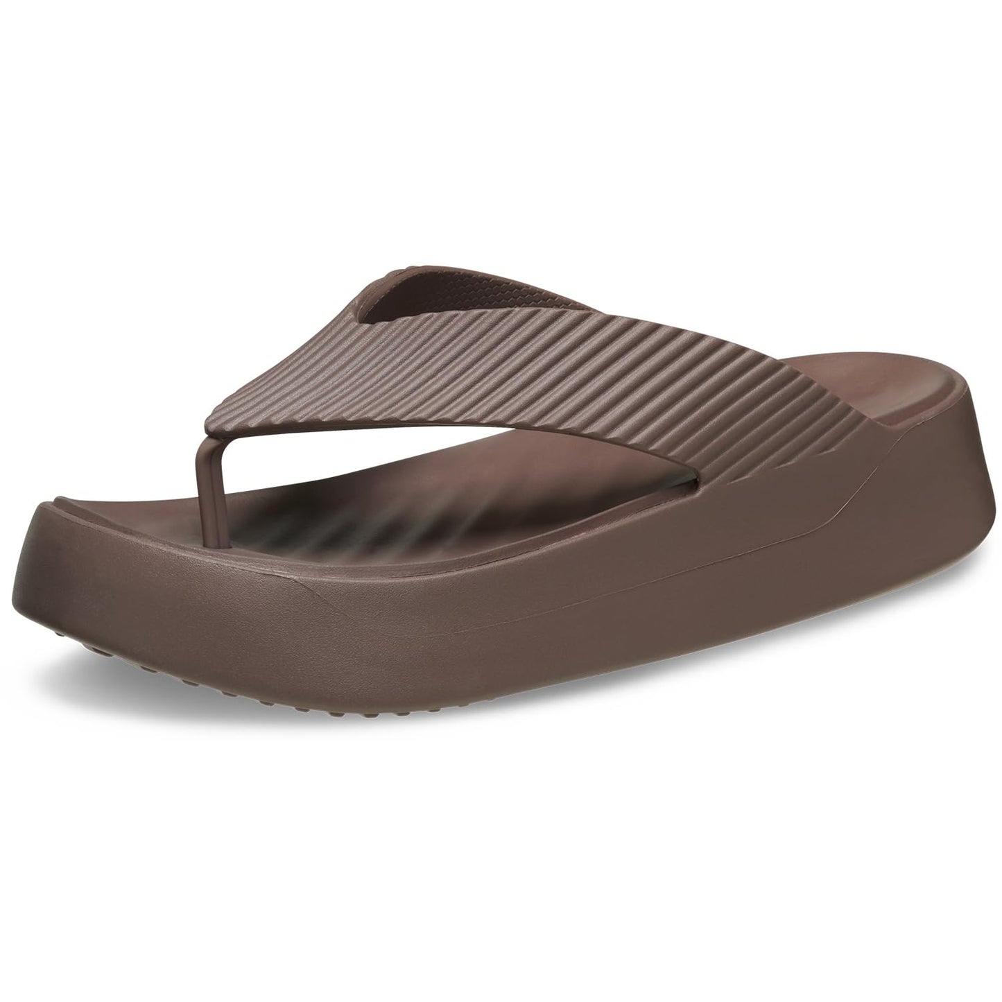 Crocs Women's Getaway Platform Flip Flops, Wedge Sandals for Women, Truffle, 4 UK