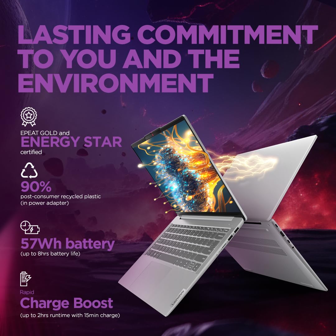 Lenovo IdeaPad Slim 5 Intel Core Ultra 5 125H Built-in AI 14" (35.5cm) WUXGA-IPS 300Nits Thin & Light Laptop (16GB/512GB SSD/Win 11/MSO 21/FHD+IR Cam/3Mon Game Pass/Grey/1.4Kg), 83DA0002IN