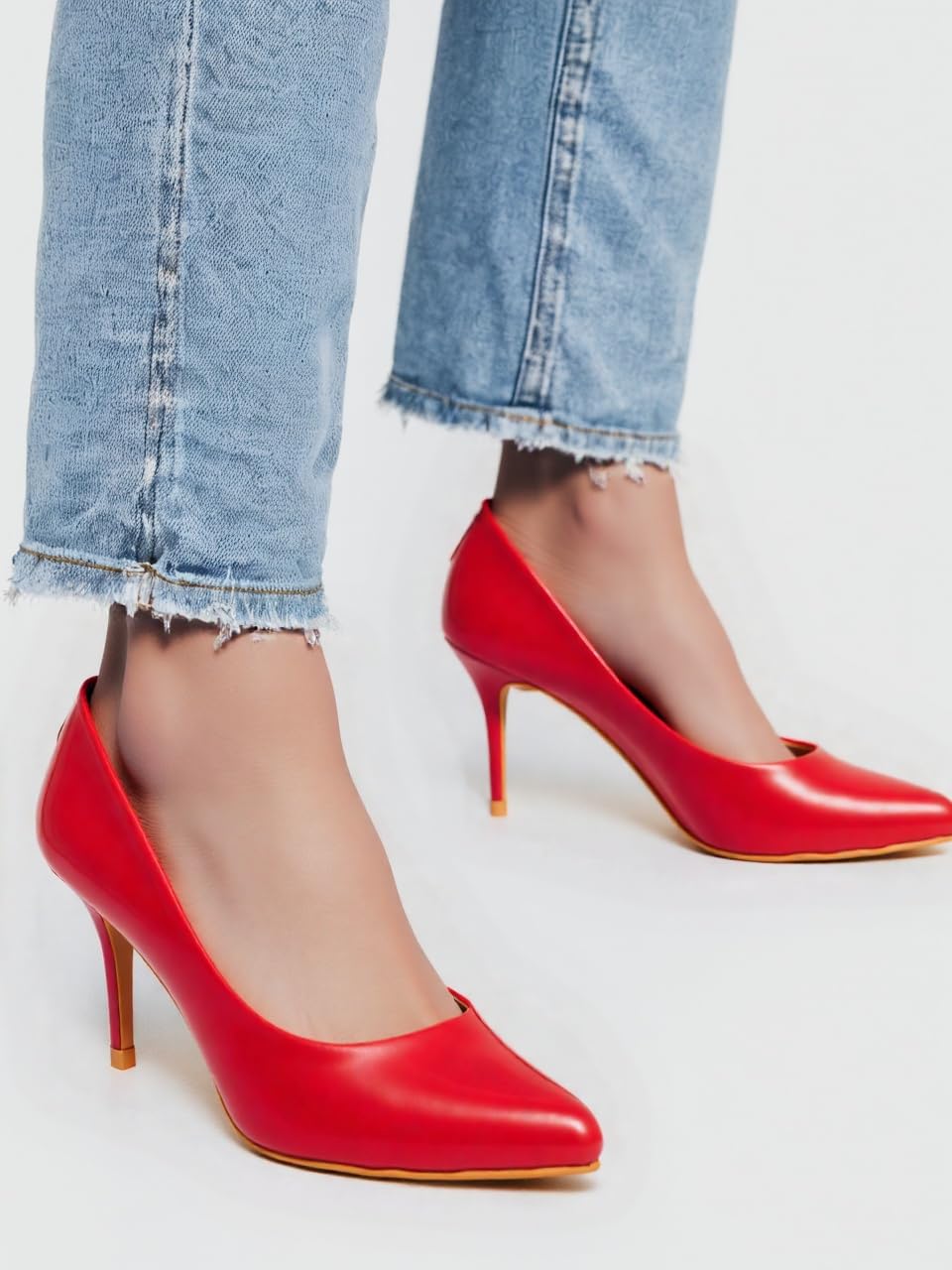 ELLE Women Shoes, Red, UK-5