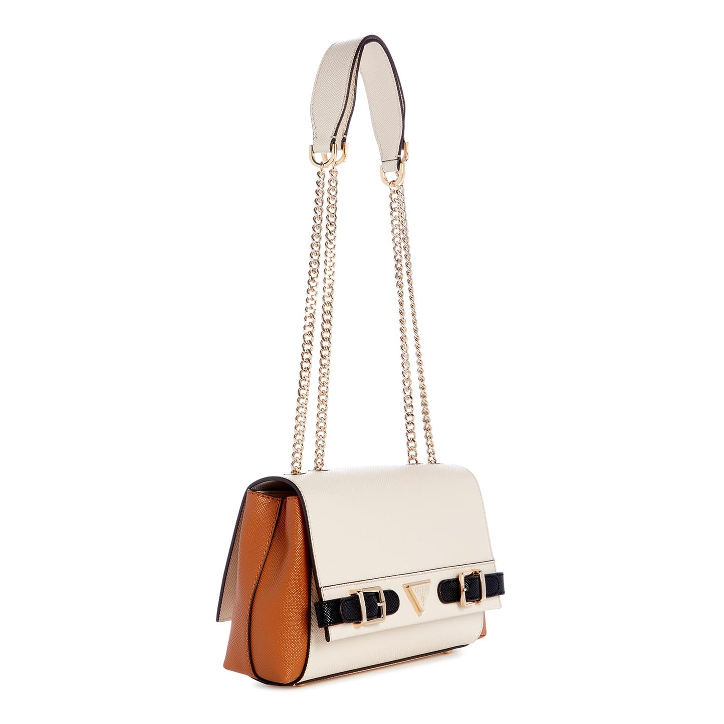 Guess Women's Cognac Multi Solid Crossbody Bag| Ladies Purse Handbags | Gift For Ladies