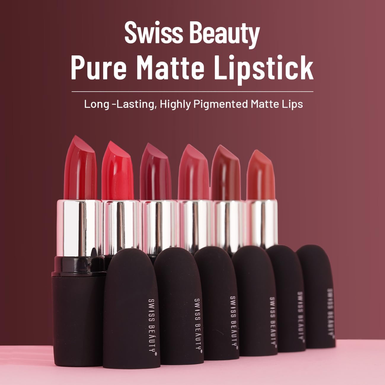 Swiss Beauty Pure Matte Creamy Lipstick | Non-drying, Highly pigmented Lipstick | Shade- Hazelnut, 3.8gm|