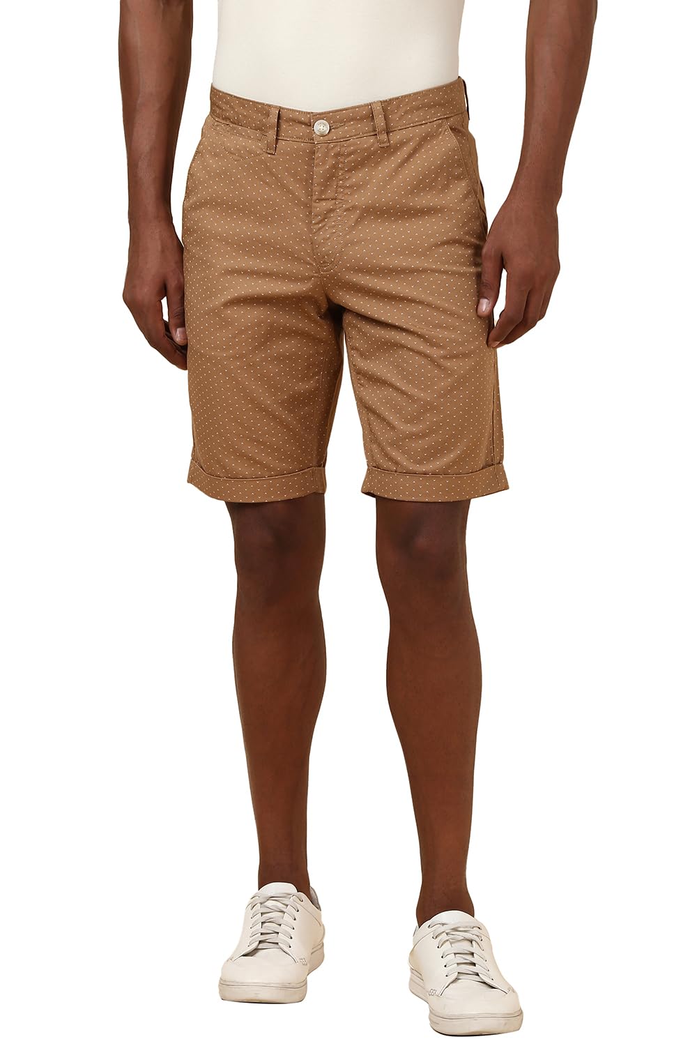 Allen Solly Men Brown Print Slim Fit Shorts