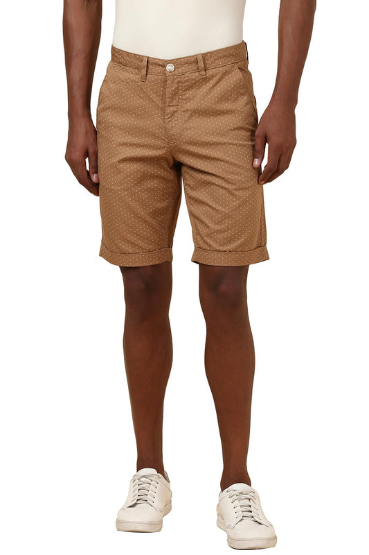 Allen Solly Men Brown Print Slim Fit Shorts