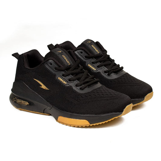 ASIAN Oxygen-01 Men’s Running Shoes | Lightweight Running Shoes | Breathable Mesh, Cushion Comfort, Ideal for Daily Casual Use Black