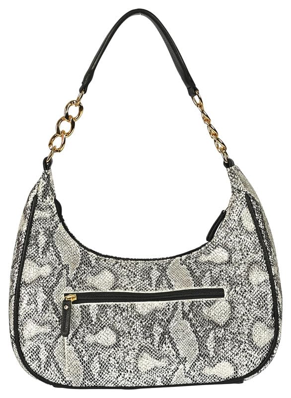 eske Ryanne, the Hobo Shoulder Bag | Python-Textured Vegan Leather | Stylish Chain Strap | Zip Closure with External Pocket | 1 Main Compartment + 3 Interior Pockets | Trendy Compact Purse
