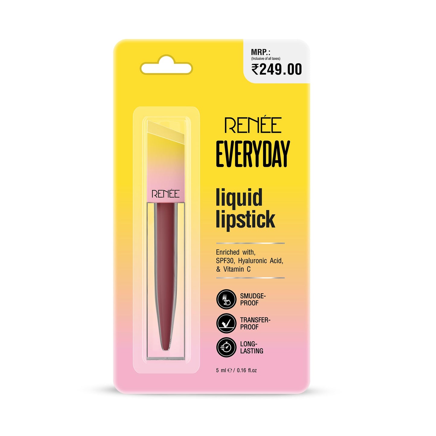 RENEE Everyday Liquid Lipstick - Berry Better | Waterproof & Smudge-proof Finish | One-Swipe Application, Long-Lasting, Lightweight | With Hyaluronic Acid & Vitamin C
