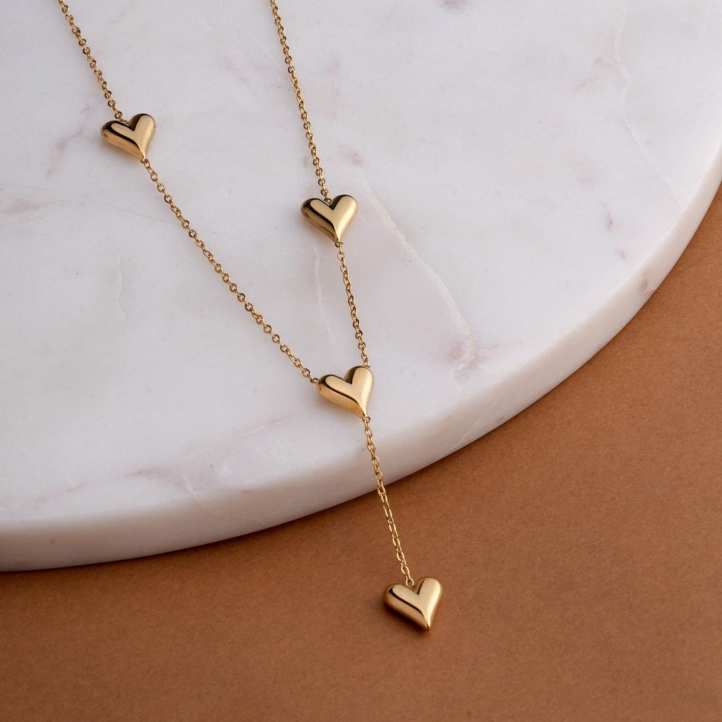 PALMONAS Heartstrings Gold Necklace for Womens - Waterproof & Anti-Tarnish, Gift for Girls & Women