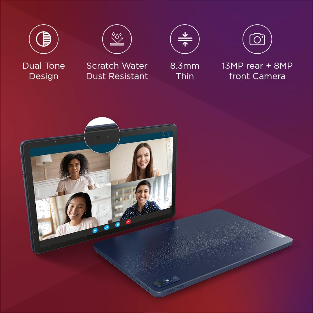 Lenovo Tab M10 5G |10.6 inch (26.9cm)| 6 GB, 128 GB Expandable|Wi-Fi+ 5G | 90 Hz, 2K Display (2000x1200)|Dual Speakers with Dolby Atmos |Android 13 | Octa-Core Processor (Abyss Blue, ZACT0030IN)