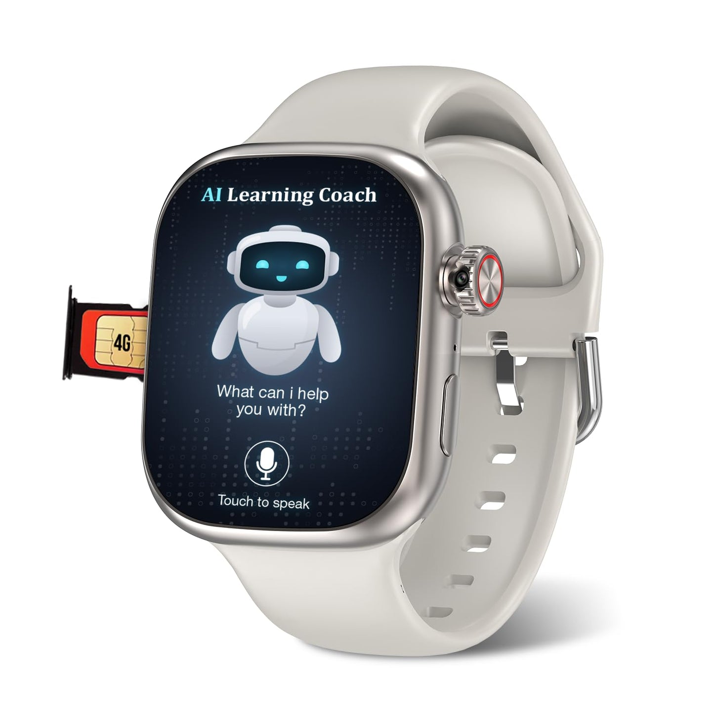 Sekyo 'Neo Fit' 4G Smart Watch for Kids | AI Learning Coach, Whatsapp, Video Calling, GPS Tracker, Health Monitoring, Habit Coach| Edu-Games, Step Count, Camera, SOS, Geo Fence, Sim Card |Parental App