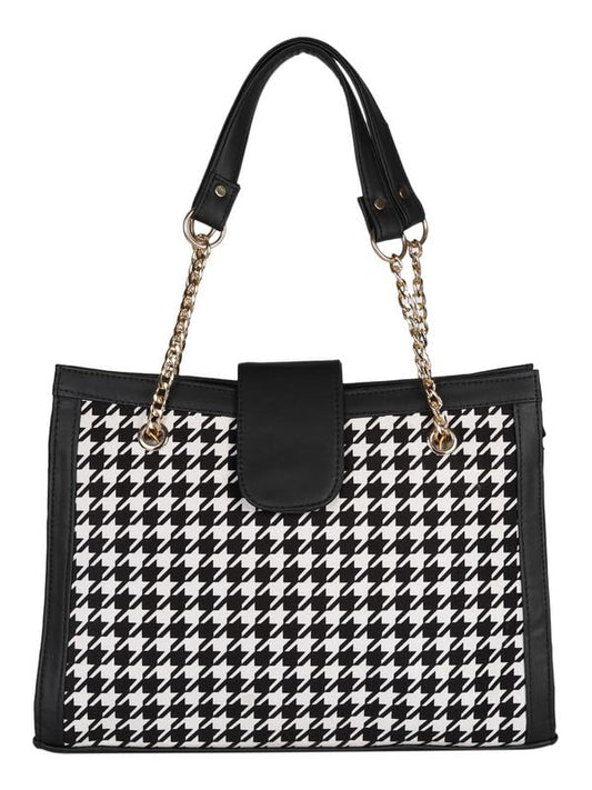 MINI WESST Women black and white tote Bag for College| Office