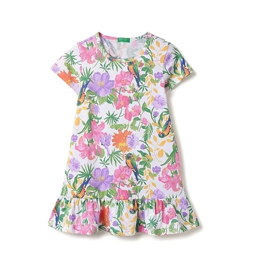 United Colors of Benetton Regular Fit Round Neck Printed Dress Multicolour