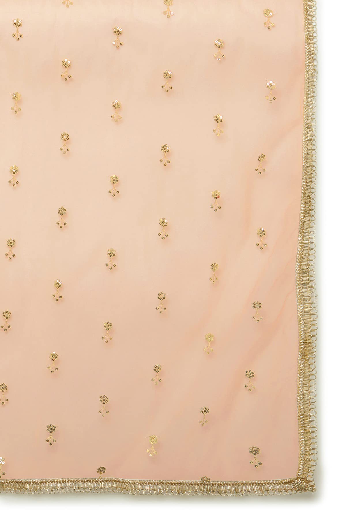 Soch Peach Georgette Gown With Embroidered Designs