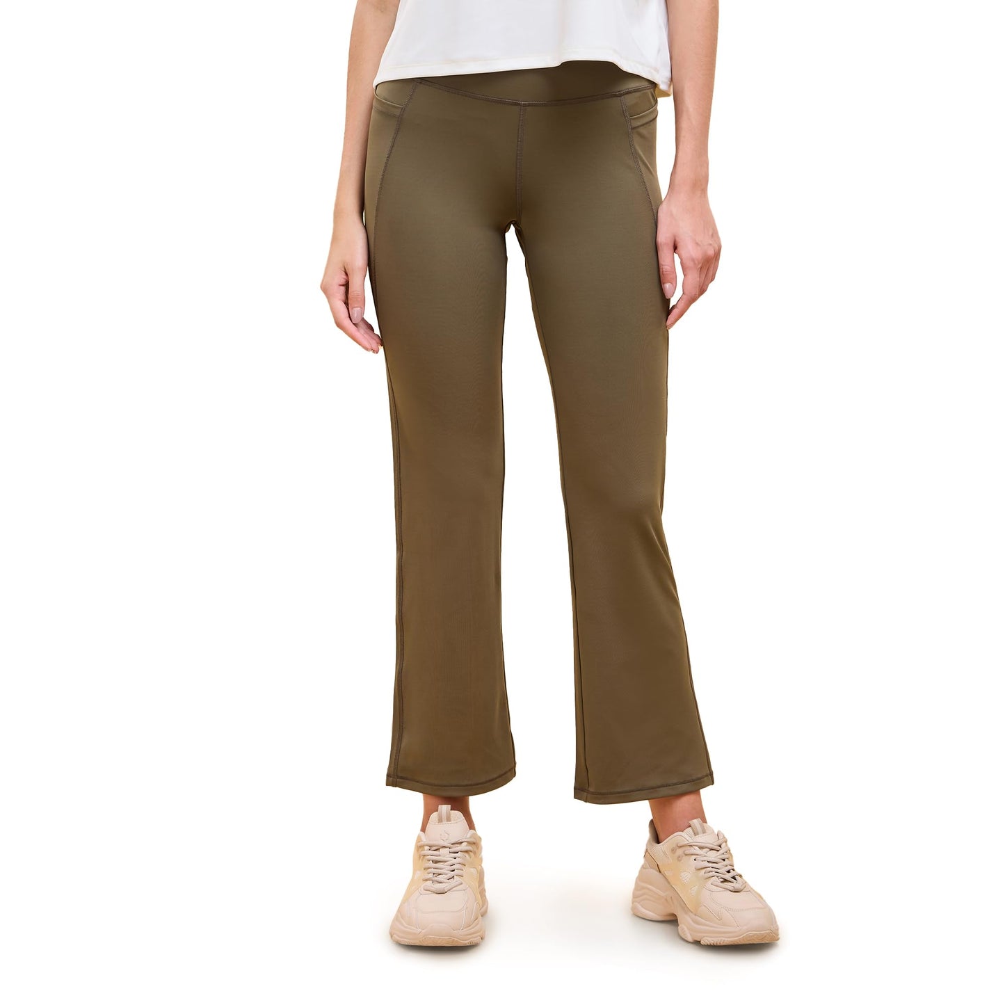 Enamor Women's Relaxed Track Pants (A402_Rouge