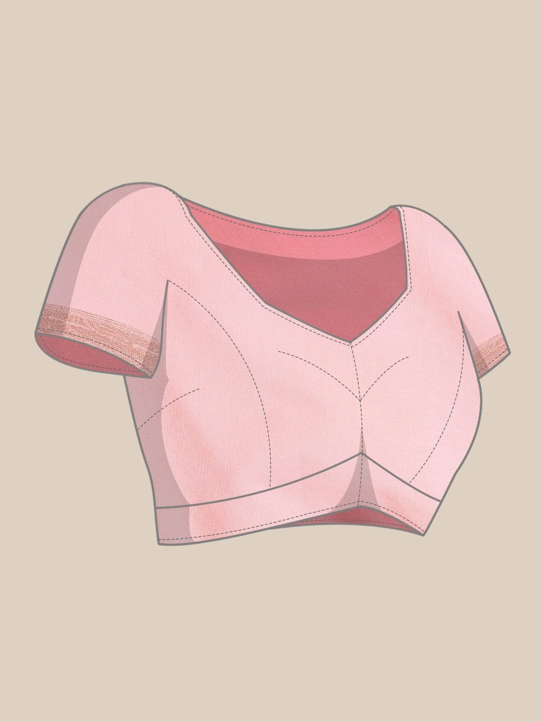 Pandadi Saree Women's Paithani Silk Saree With Unstitched Blouse Piece, Light Pink