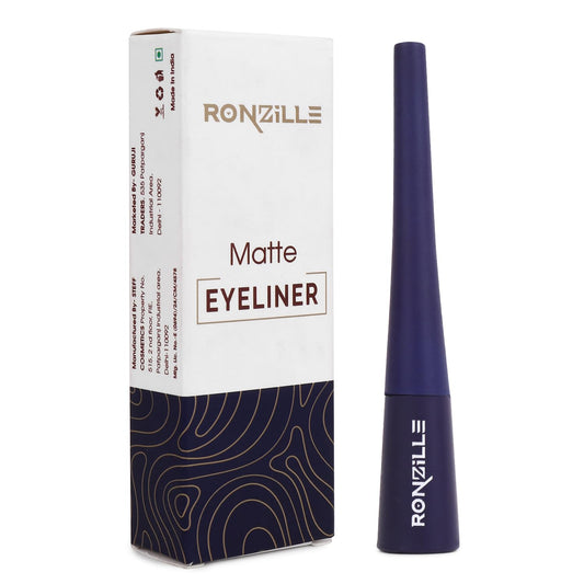 Ronzille Absolute Shine Liquid Matte Eyeliner,Long Lasting, Smudge Proof, Waterproof Liner, Eye Makeup 5 ml (Blue)