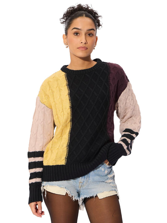 The Souled Store Chunky Knit Sweater : Carolina Women Oversized Sweater