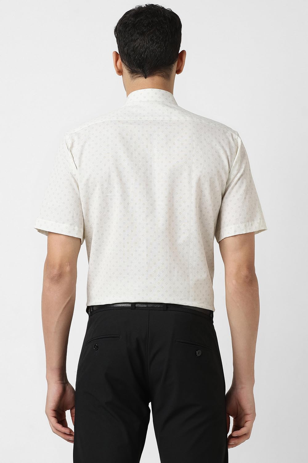 Van Heusen Men's Regular Fit Shirt (VHSHFCUB656276_Beige