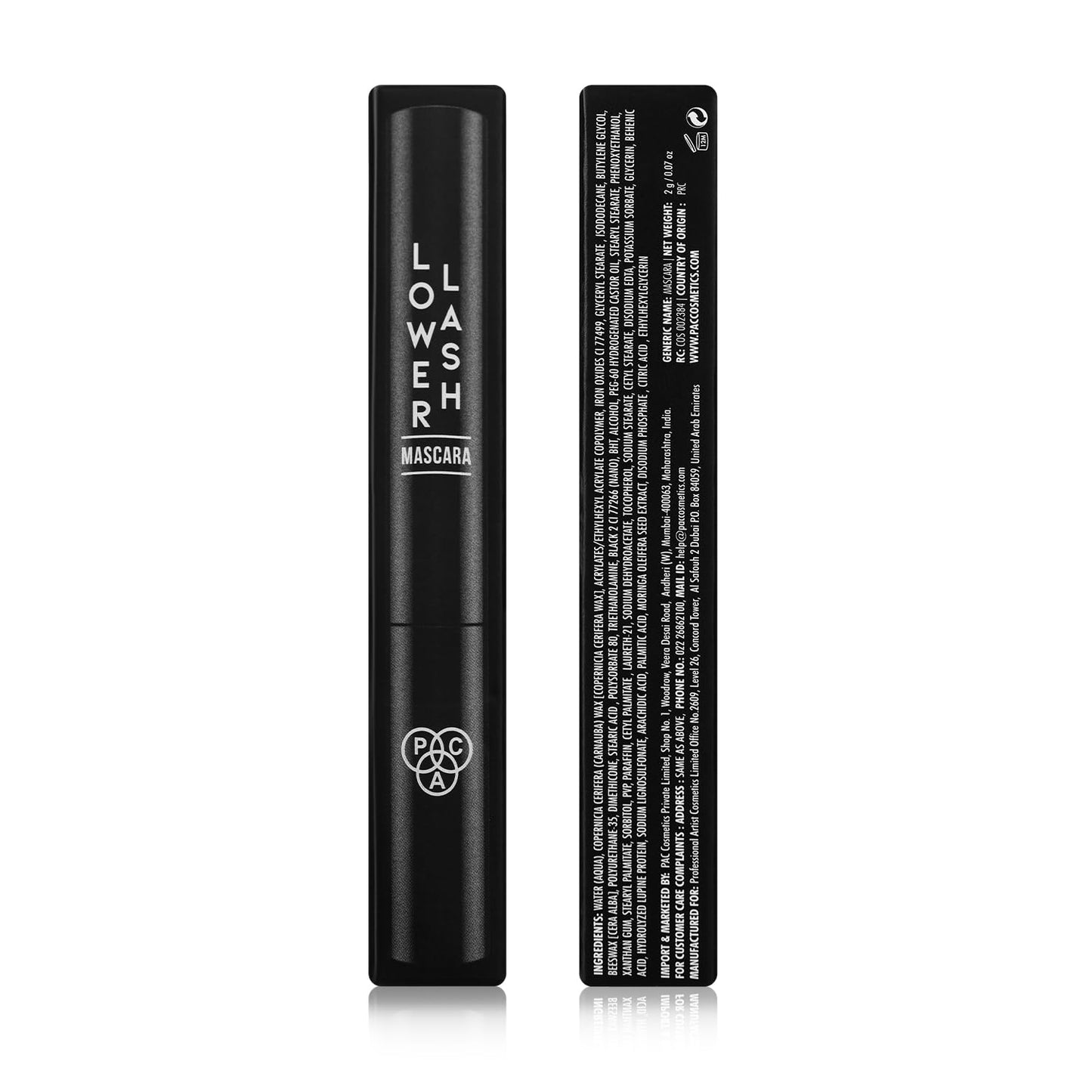 PAC Lower Lash Mascara | Micro Bristles to Coat Tiny Lashes | Fuller Lower Lashes in Single Stroke | Smudgeproof & Waterproof | Black