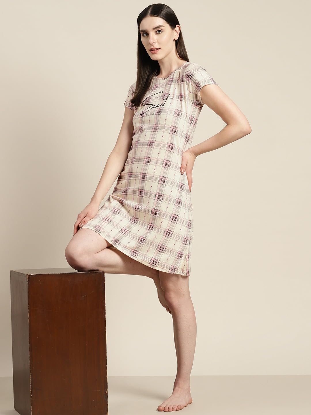 Sweet Dreams Women Printed Night Dress