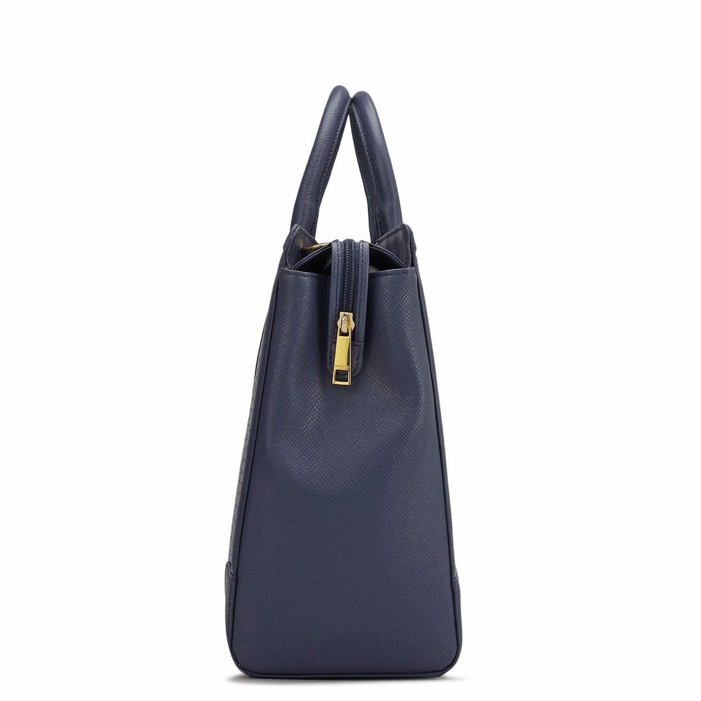 Da Milano Leather Satchel Bag for Women - Blue