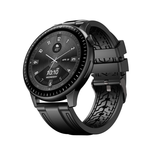 Boat Valour Watch 1 R, AI Smart Habit Builder, 1.43" 3D Immersive AMOLED Display, 1000 nits, Light-Weight Aluminium Build 3 ATM, 10 Days Battery Life, Smart Watches for Man (Obsidian Black)