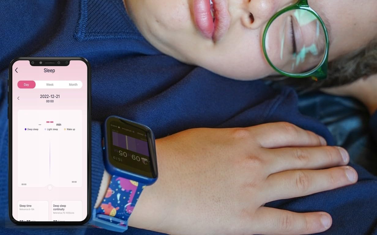 WatchOut Champion Kids SmartWatch with Habit Building, Heart Rate, Water Reminder, Curved Sceen, Waterproof, Activity Track, School Mode, Best Gift, Boys, Girls, Age 3-17, SharkTank Fame (Cosmic Blue)