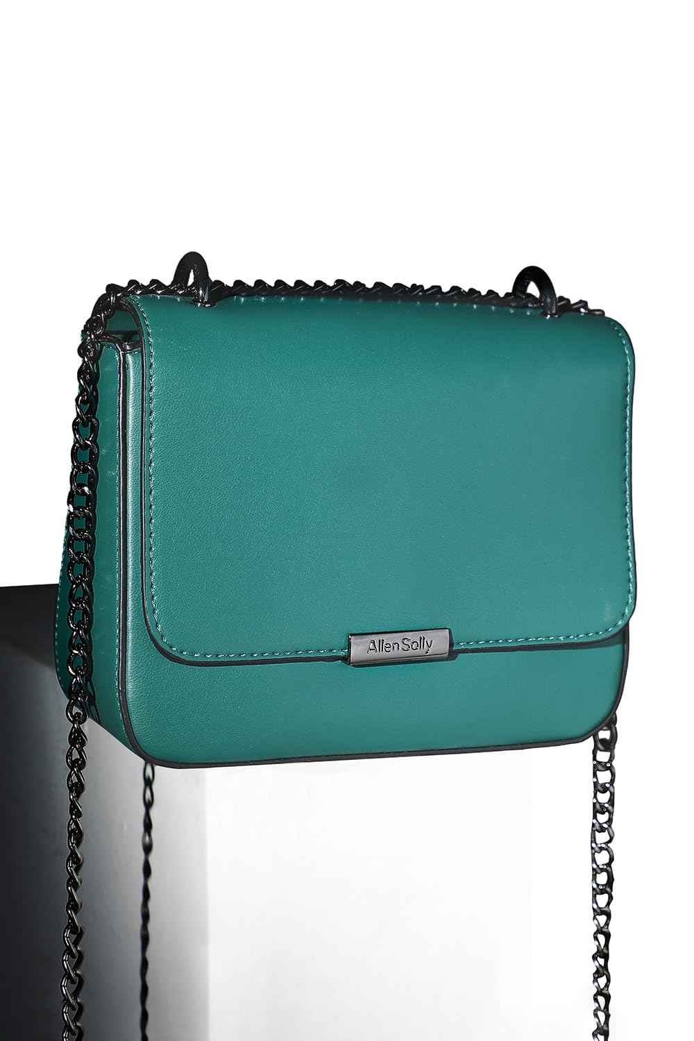 Allen Solly Women's Solid Sling Bag,Teal