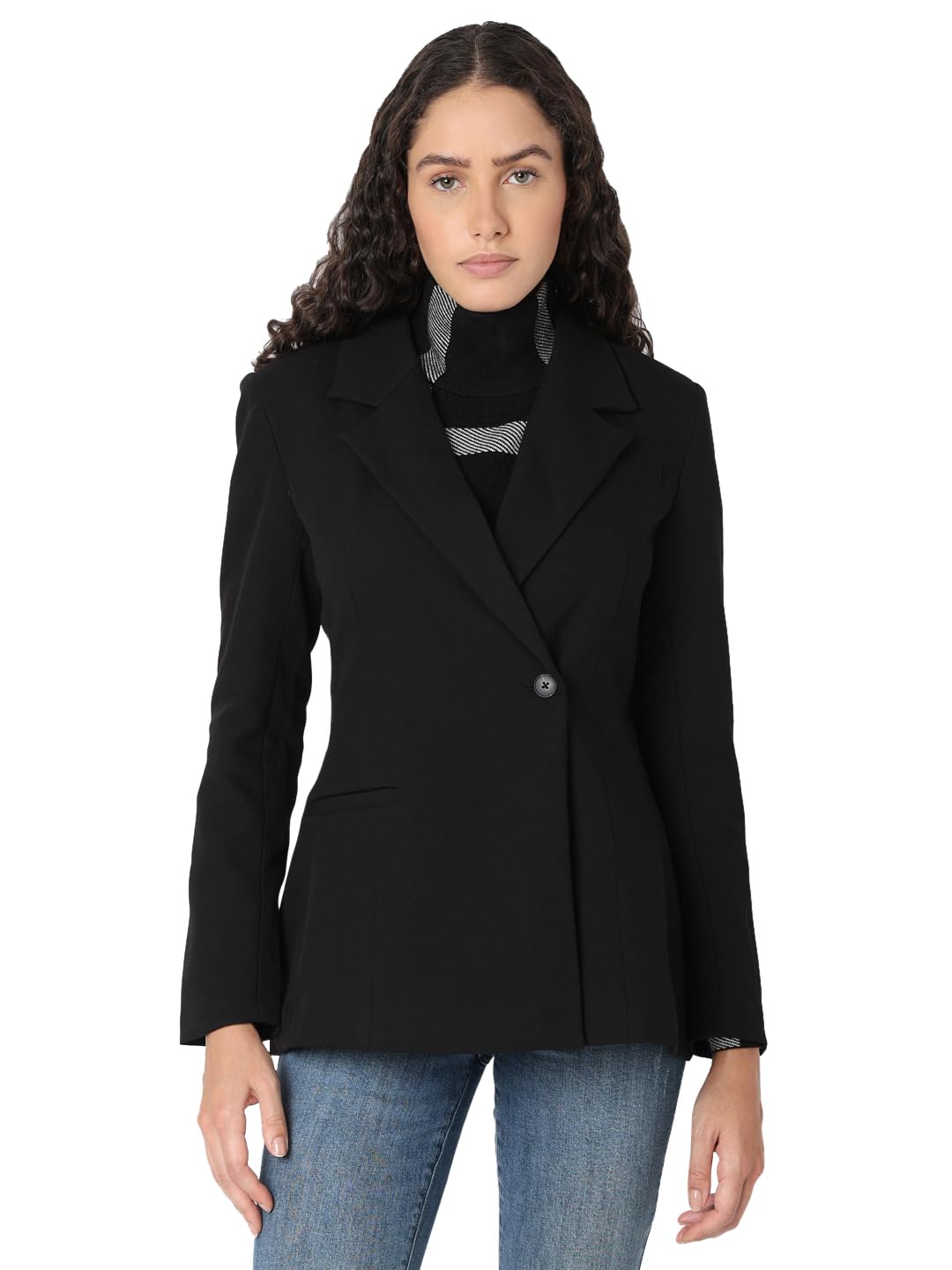 VERO MODA Women's Regular Fit Black Blazer
