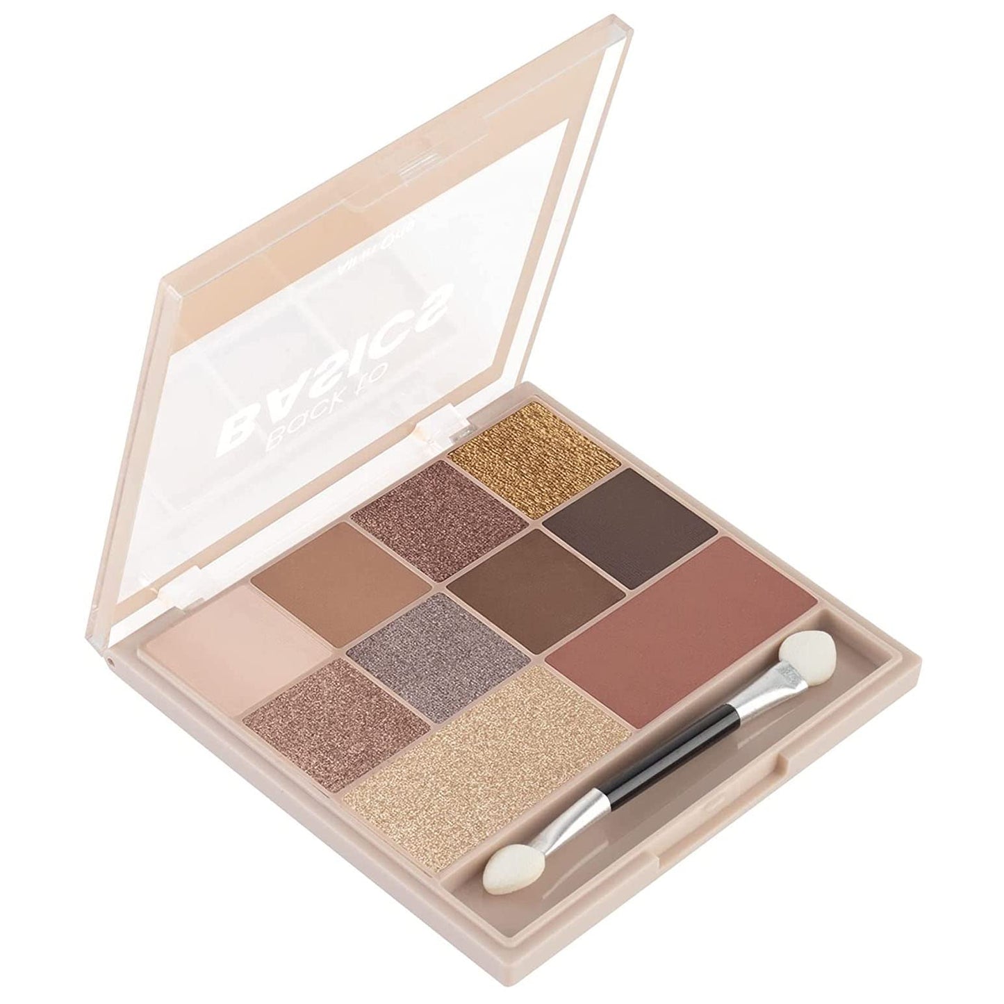 MARS Back To Basics All-In-One Face Palette With Free Applicator | 8 Eyeshadows With Blusher And Highlighter | Highly Pigmented | Beginner Friendly (14.4G) (Shade-02), Natural