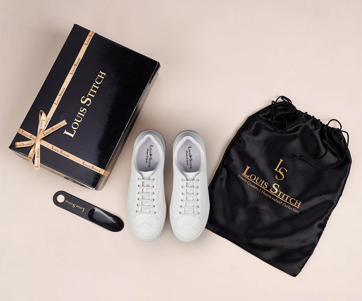 LOUIS STITCH Canadian White Shoes for Men | Lightweight Shoes | Comfortable & Durable All-Day Sneaker| LSP-SNK-LSEM| UK-7