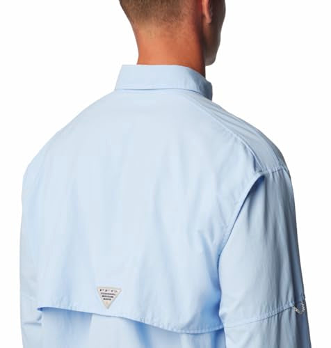 Columbia Men Blue Omni Shade Bahama II Long Sleeve Hiking | Trekking | Camping | Safari Shirt, L