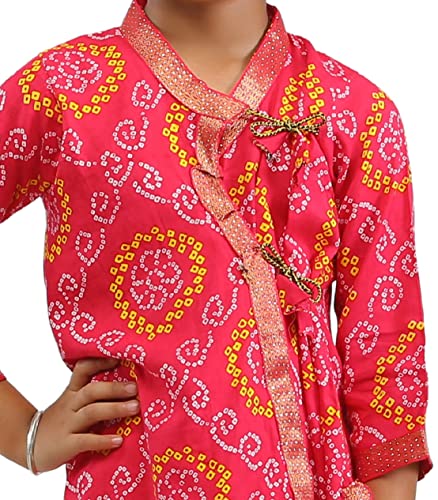 AHHAAAA Kids Ethnic Cotton Bandhani Printed Kurta Dhoti Pant Set For Boys