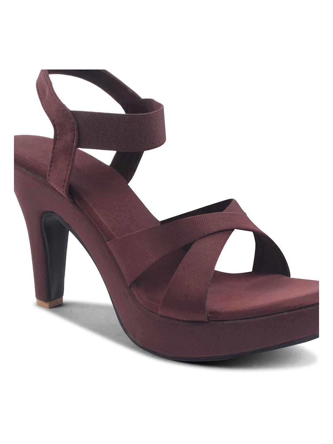 SVYA, Comfortable Heel Sandals for Women and Girl. (Brown, UK Footwear Size System, Adult, Women, Numeric, Medium, 3)