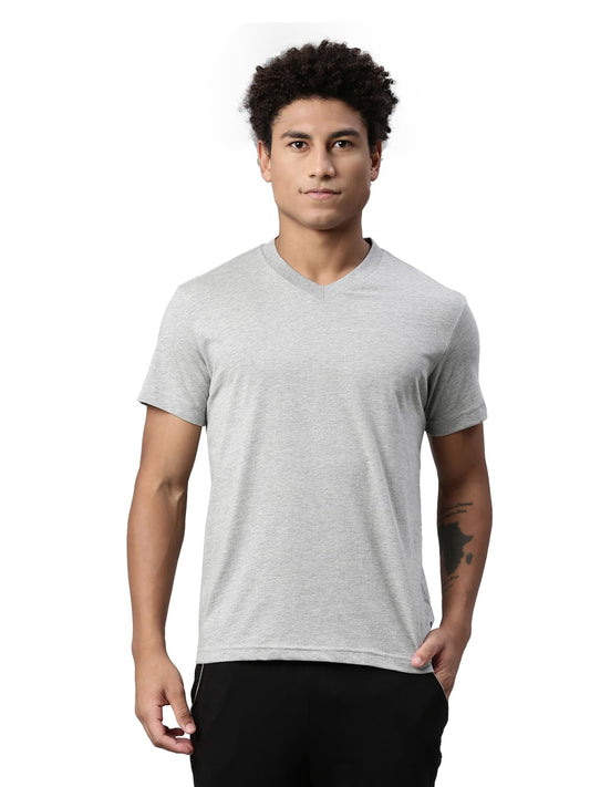 Levi's Men's Plain Regular Fit T-Shirt (PR683513_Light Grey Melange M)