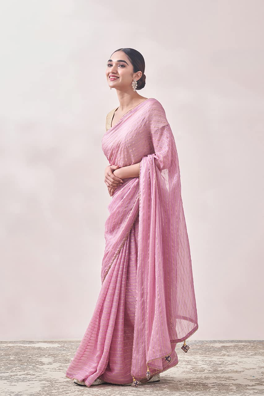 MOHEY Women's Saree, Suitable for Party, Anniversary & Wedding Sari for Women, Georgette (Purple)