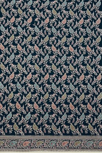 Soch Womens Blue Georgette Embroidered Unstitch Dress Material With Zari