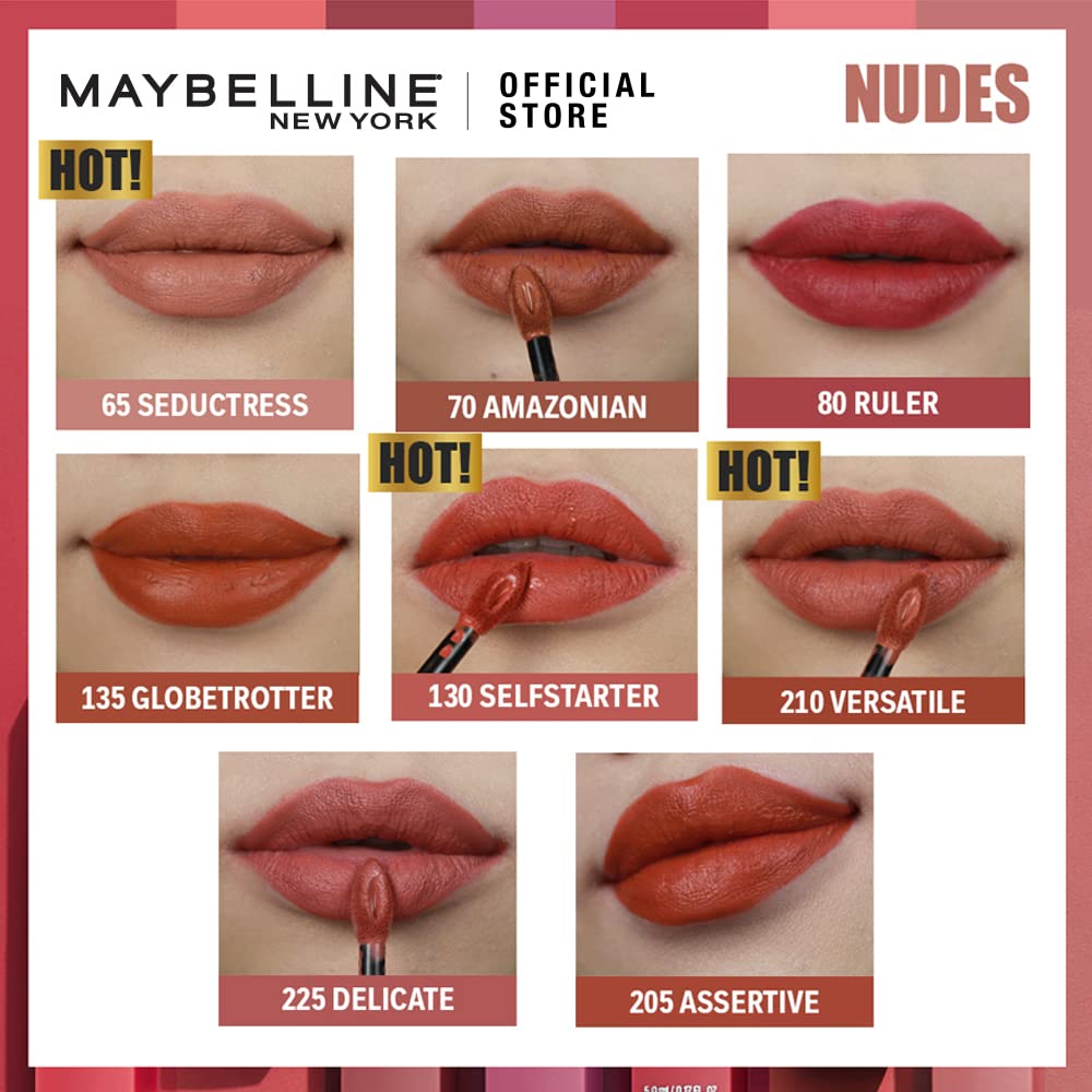 Maybelline New York Superstay Matte Ink Liquid Lipstick - 16H Longwear Matte | Validator, 5ml