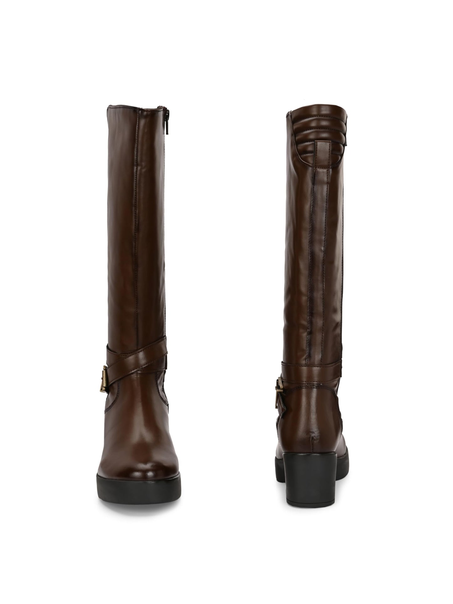 Delize Brown Women Knee ankle boots 66370-40