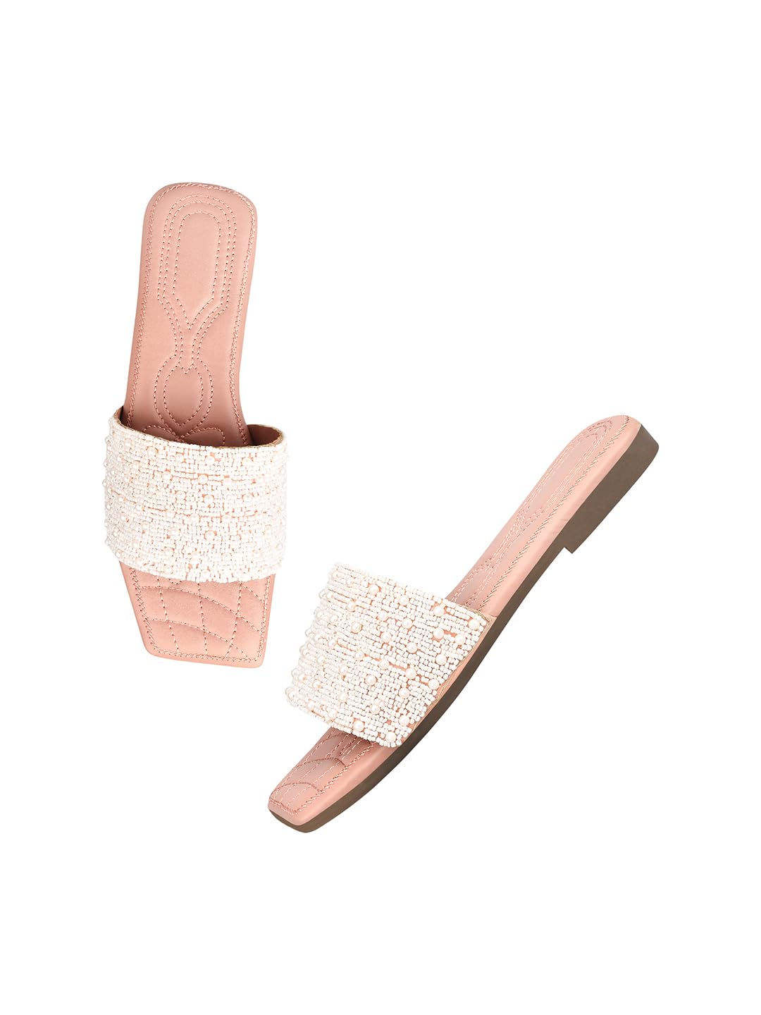 SilverArrow Women's Aurco Flats Sandals (06shft0923_Pink_5 UK)