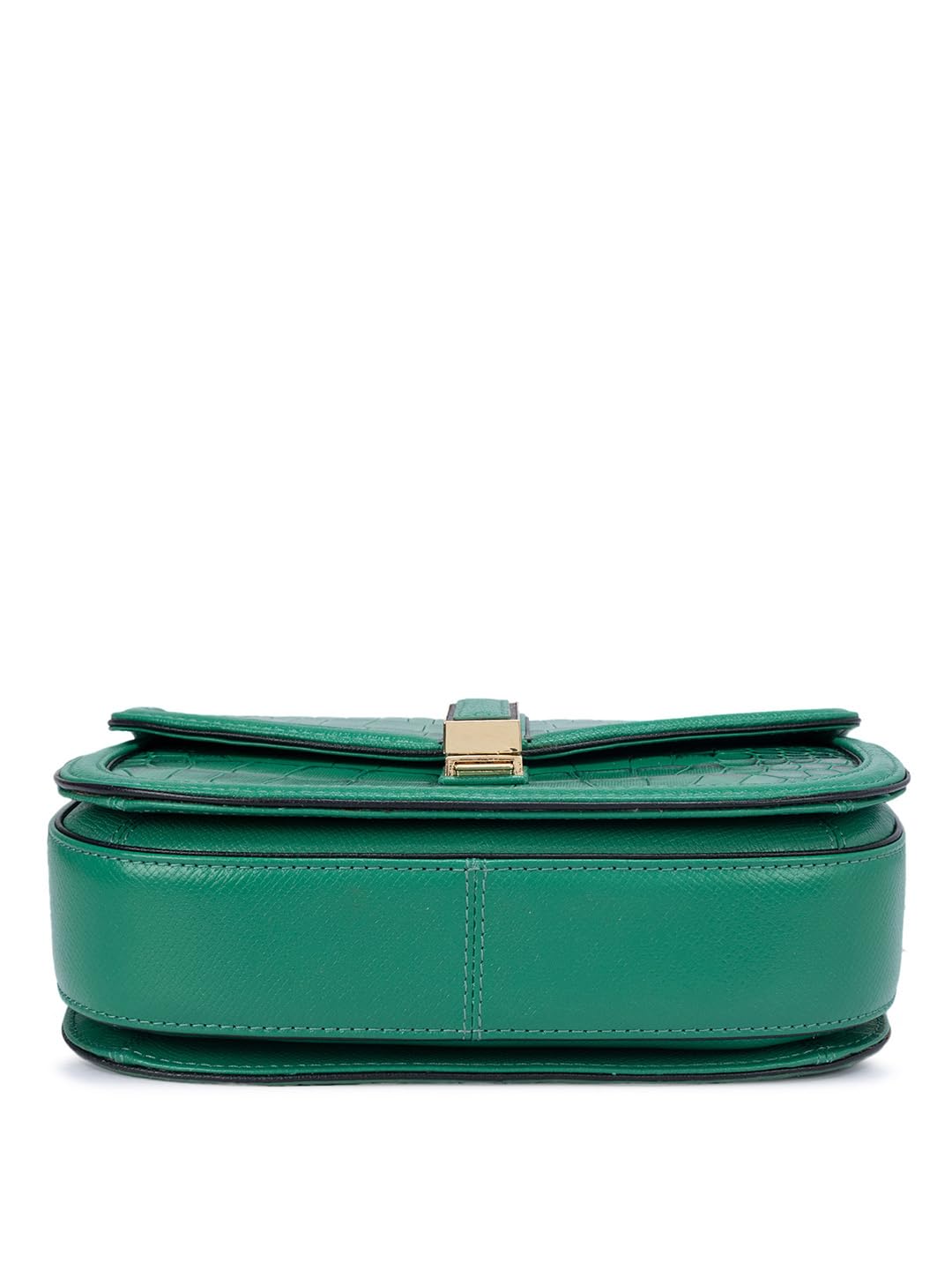 Da Milano Genuine Leather Green Sling Bag (10050) (Small)