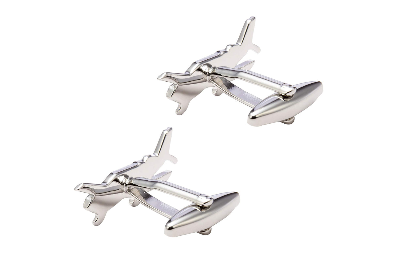 Knighthood Executive Aviation Piper Plane Cufflinks for Men (Silver)