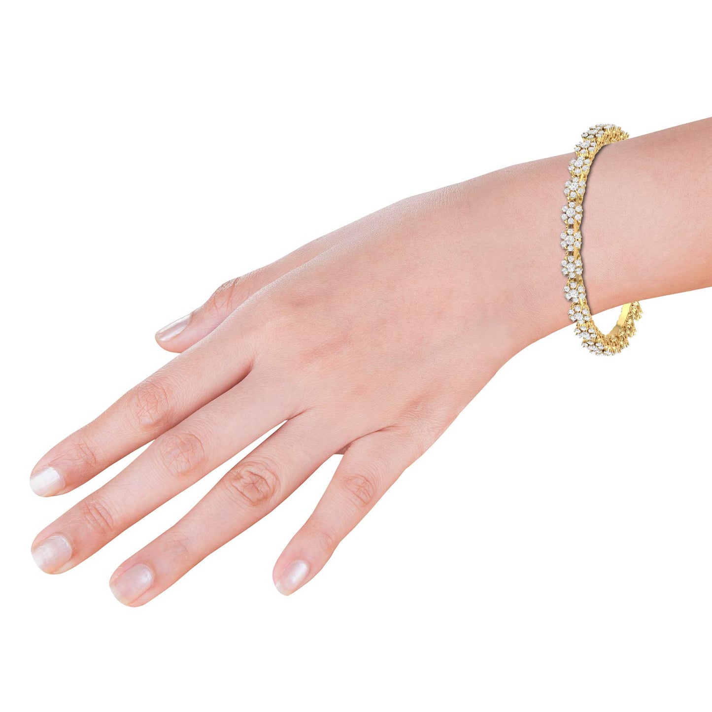 PC Jeweller 14k (585) Yellow Gold and Solitaire Bangle for Women