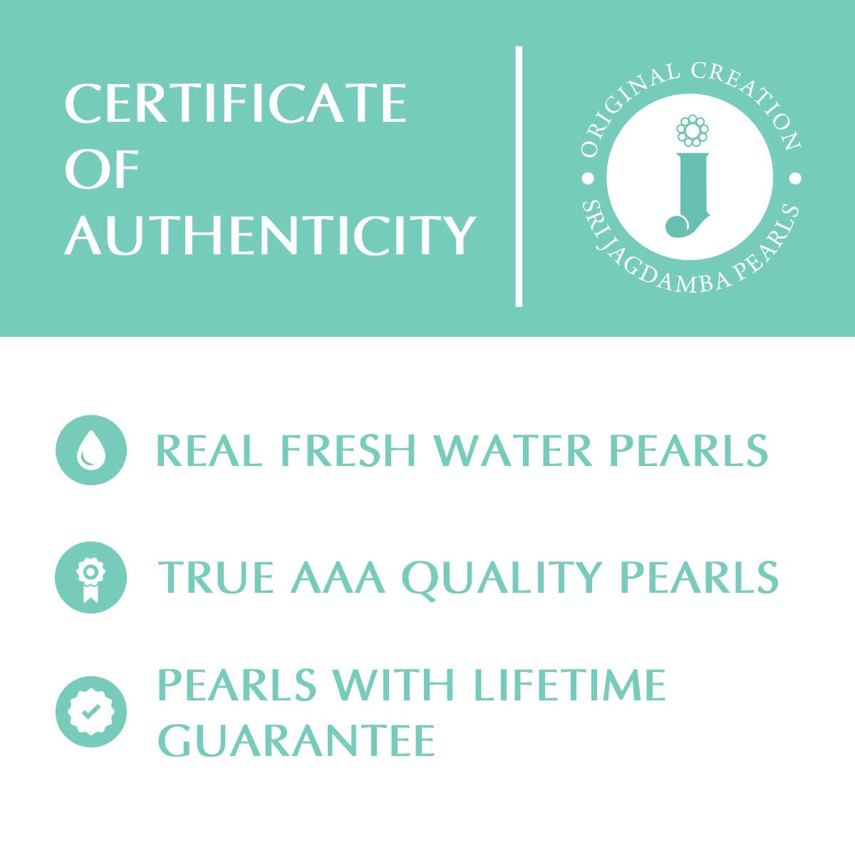 Sri Jagdamba Pearls Dealer 3 String White Pearl Set for Women | Necklace Set for Women and Girls With Certificate of Authenticity