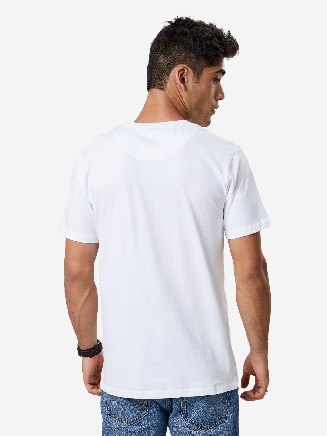 The Souled Store Original Solids: White Men T-Shirts