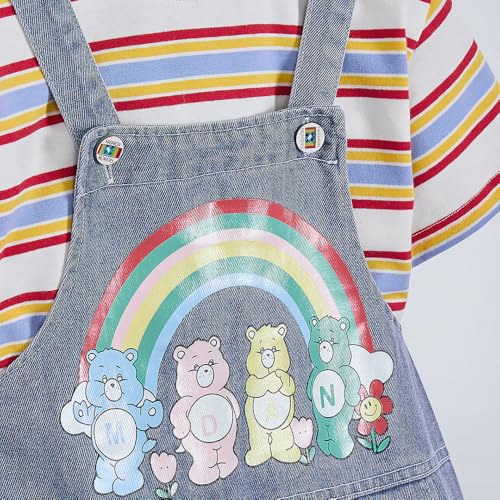 Hopscotch Boys Striped T-shirt and Dungaree Overall Set in White Color For Age (5-6 Years)