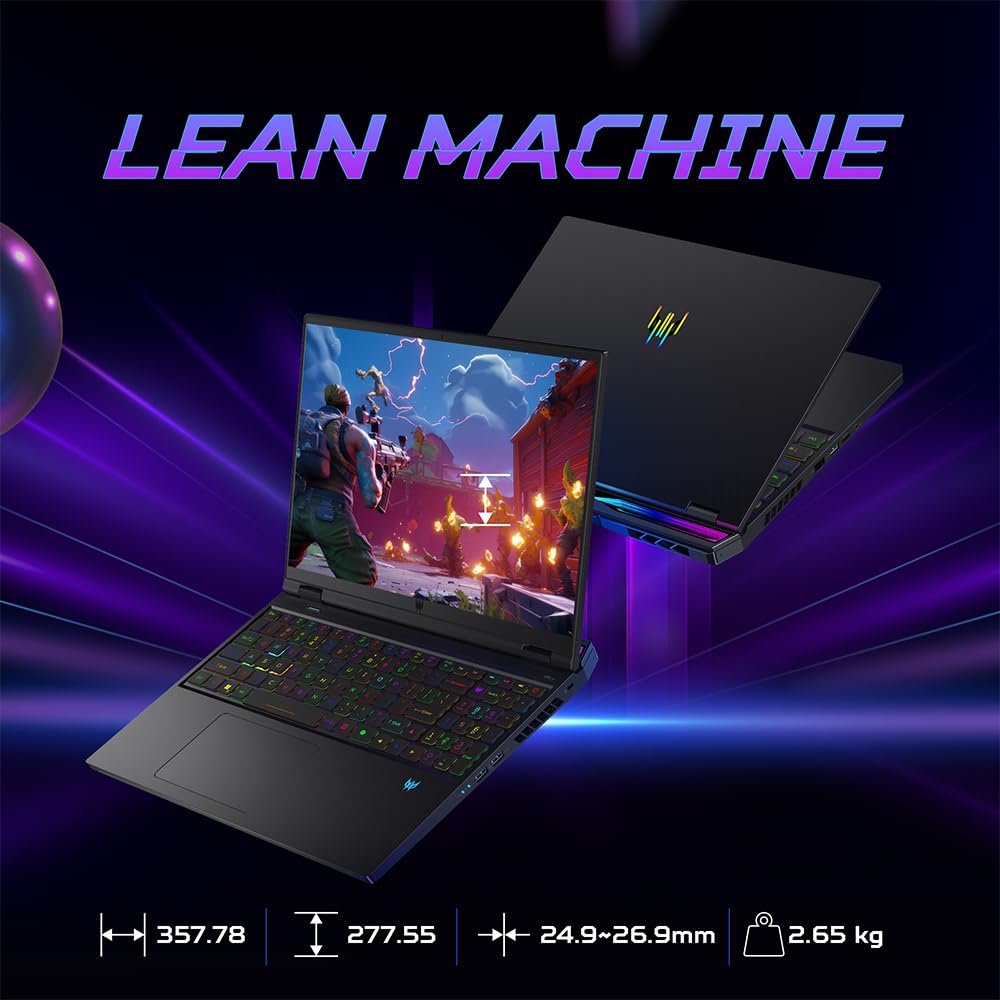 Acer Predator Helios 16 Gaming Laptop 14th Gen Intel Core i9 Processor (Windows 11 Home/16 GB/1 TB SSD/NVIDIA GeForce RTX 4070) PH16-72 with 40.64 cm (16") WQXGA Display